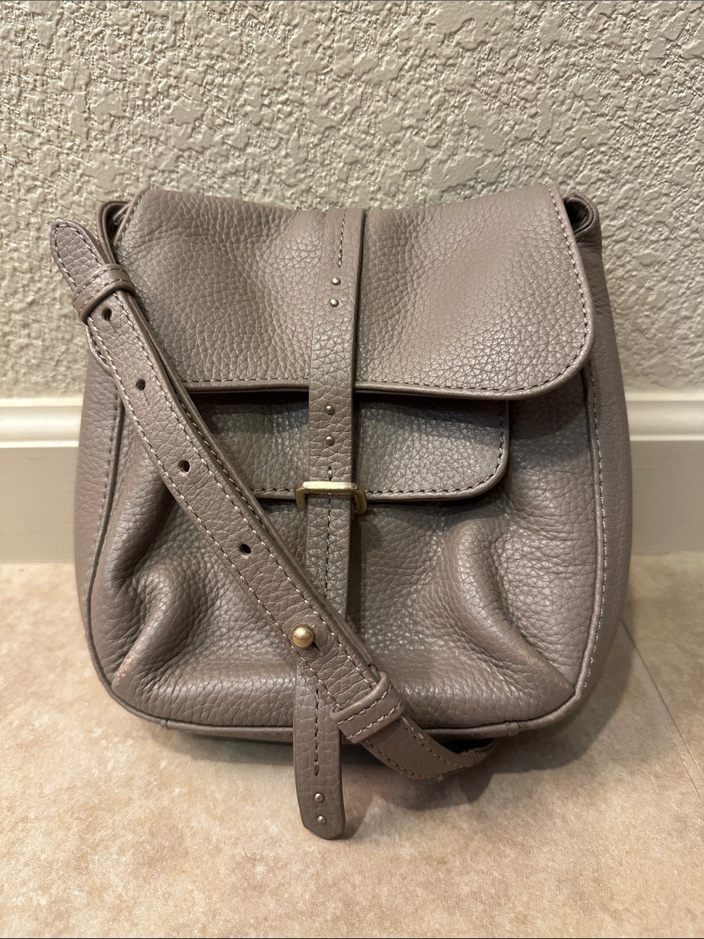 Radley London Grosvenor Taupe Saddle Satchel Crossbody